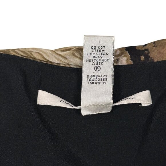 Diane von Furstenberg Brighton Pleated Silk Dress Sz.8 Tan Pink Strapless Event - Picture 16 of 16